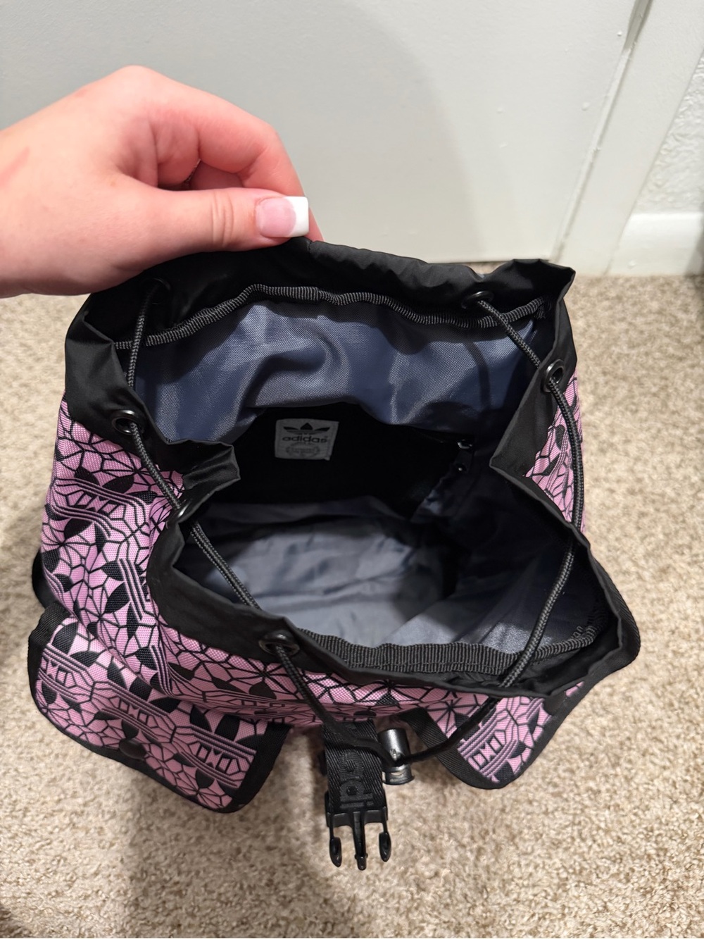 Adidas Purple Geometric Mini Backpack - Picture 5 of 6